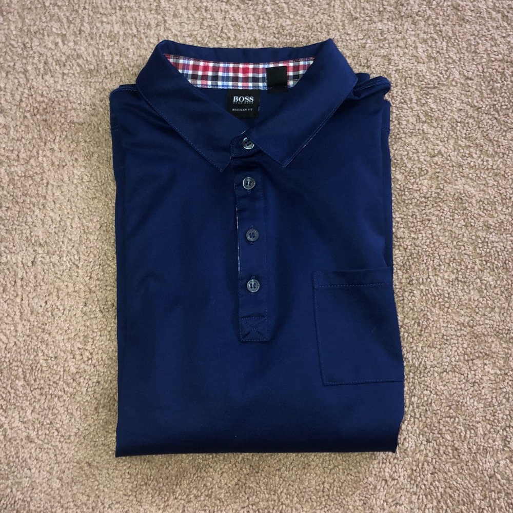Navy blue men’s Boss polo! - Picture 1 of 3